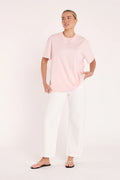 Carter Tee - White Black Stripe