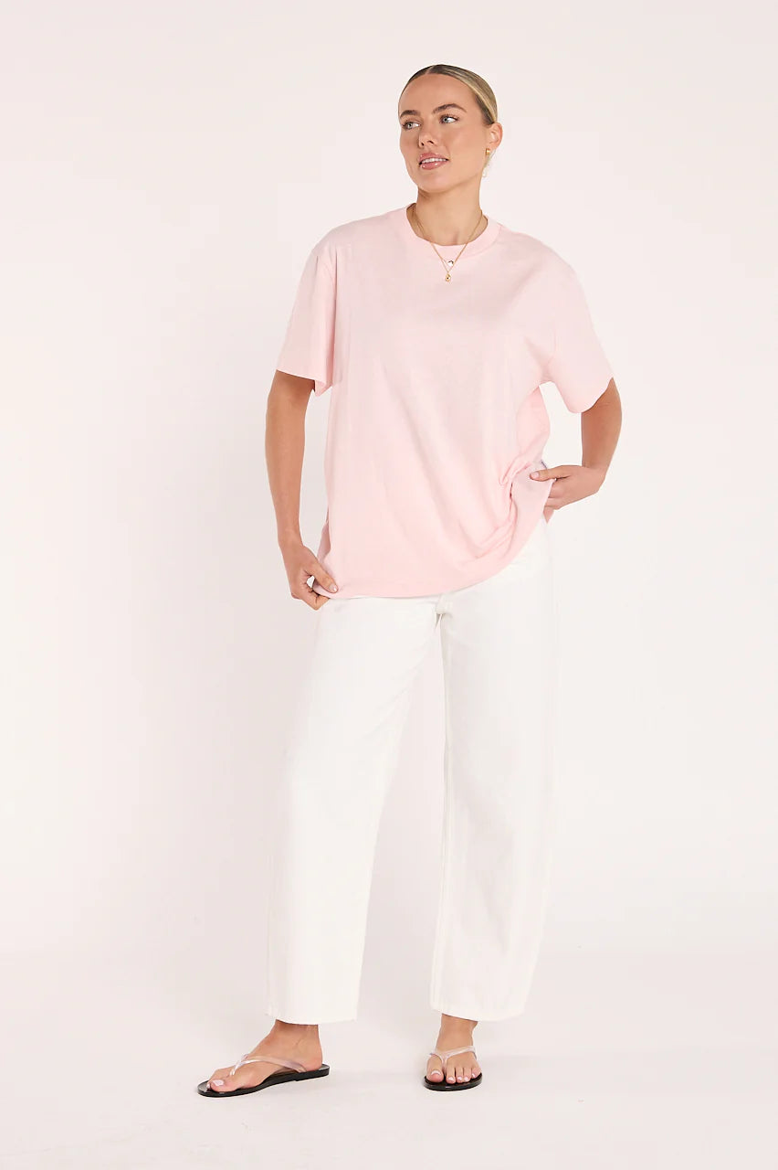 Carter Tee - White Black Stripe