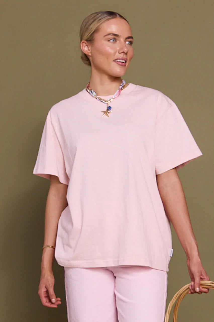 Carter Tee - White Black Stripe