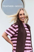 Carter Bold Tee - Violet Plum Stripe