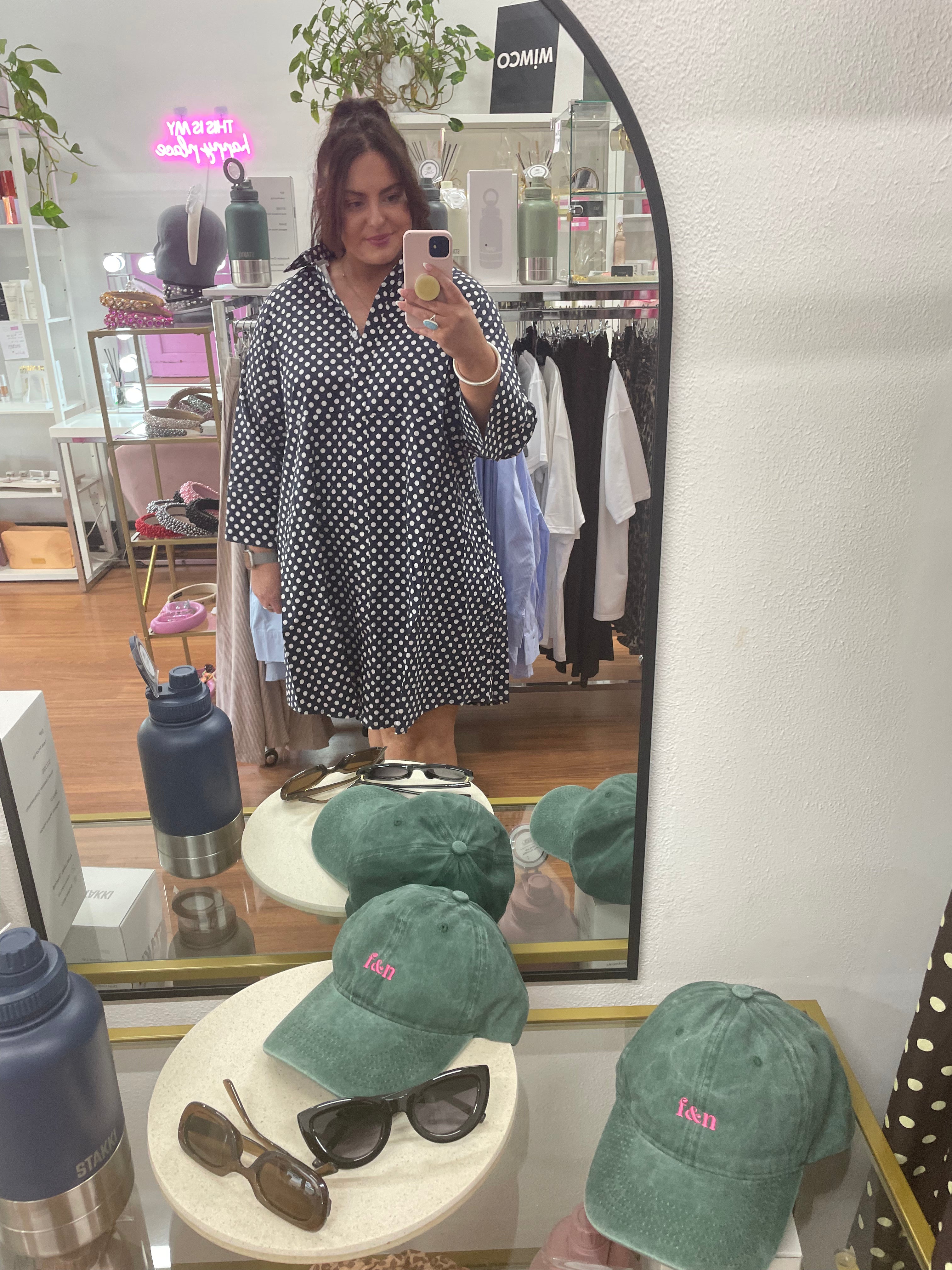 Dot shirt dress