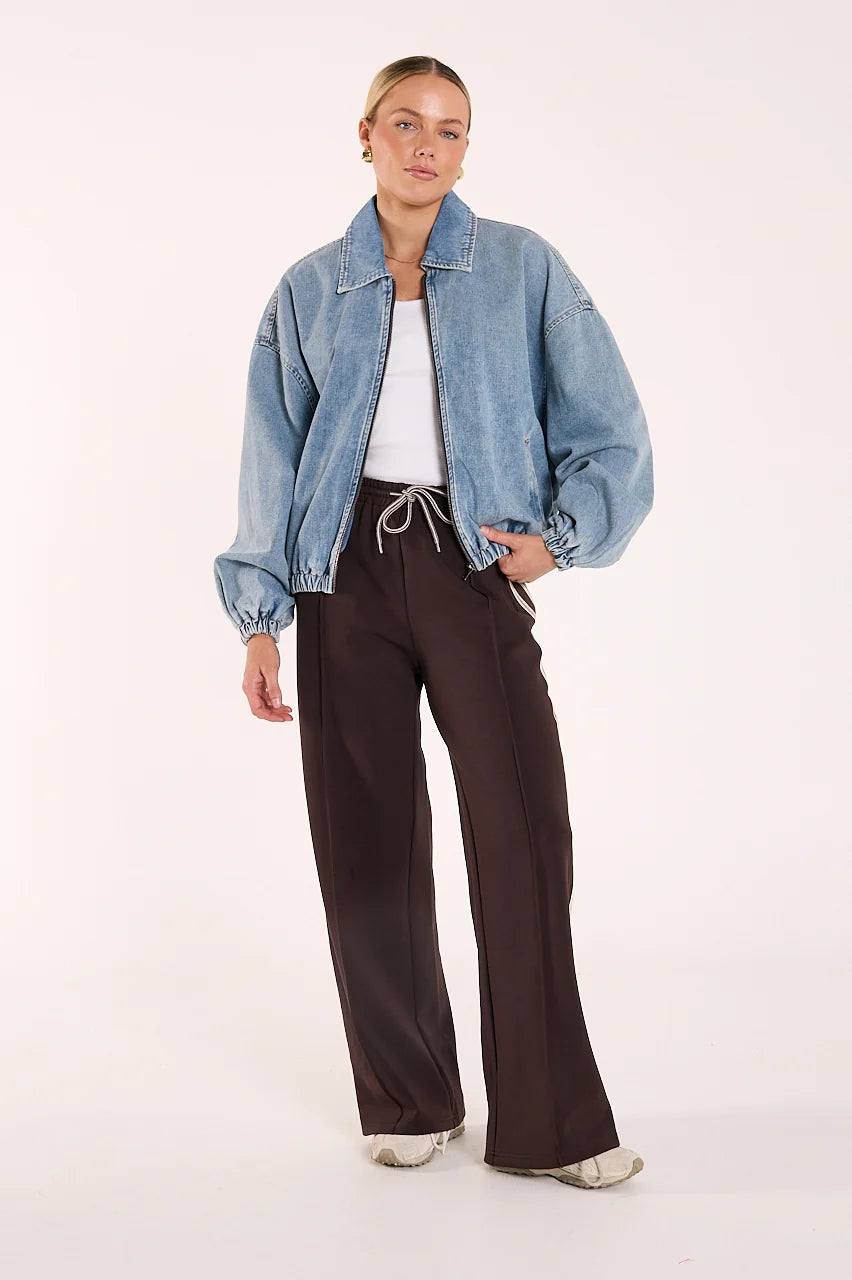 Harrie Denim Bomber - Washed Blue
