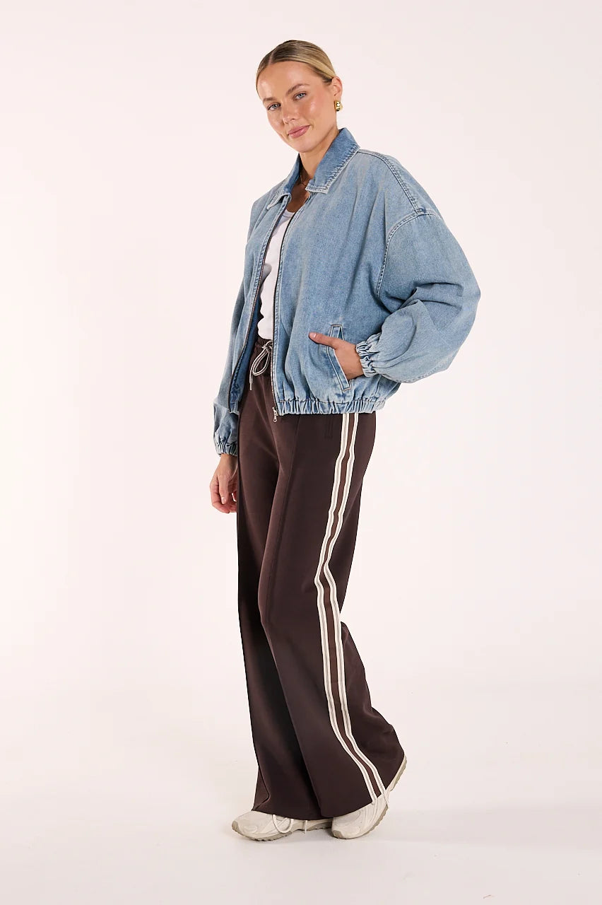 Harrie Denim Bomber - Washed Blue
