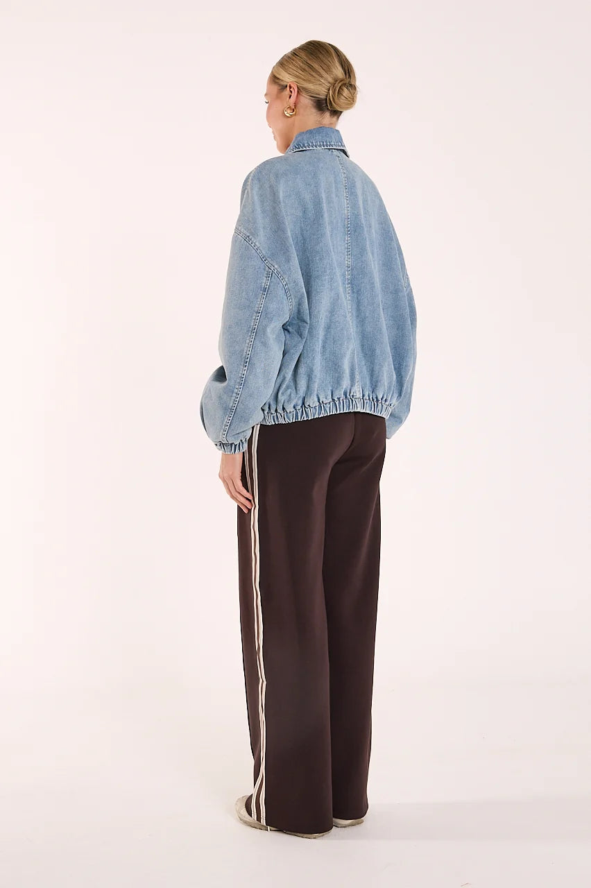 Harrie Denim Bomber - Washed Blue