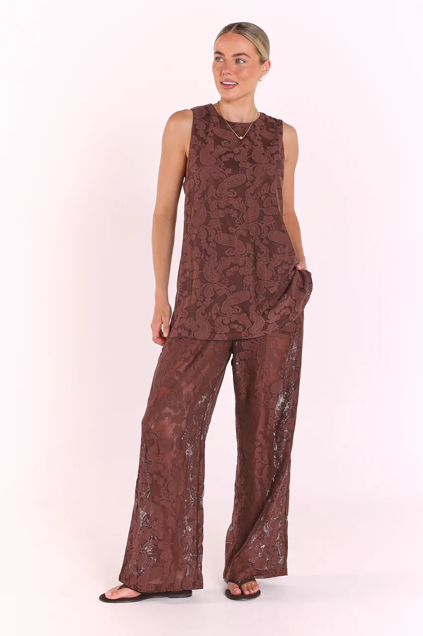 Valerie Pant - chocolate Lace