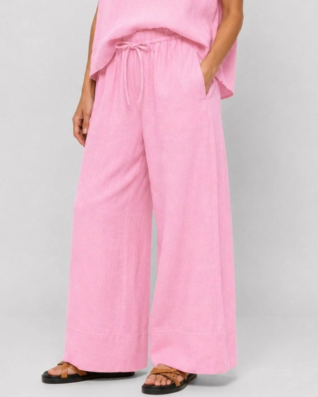 Linen blend pants