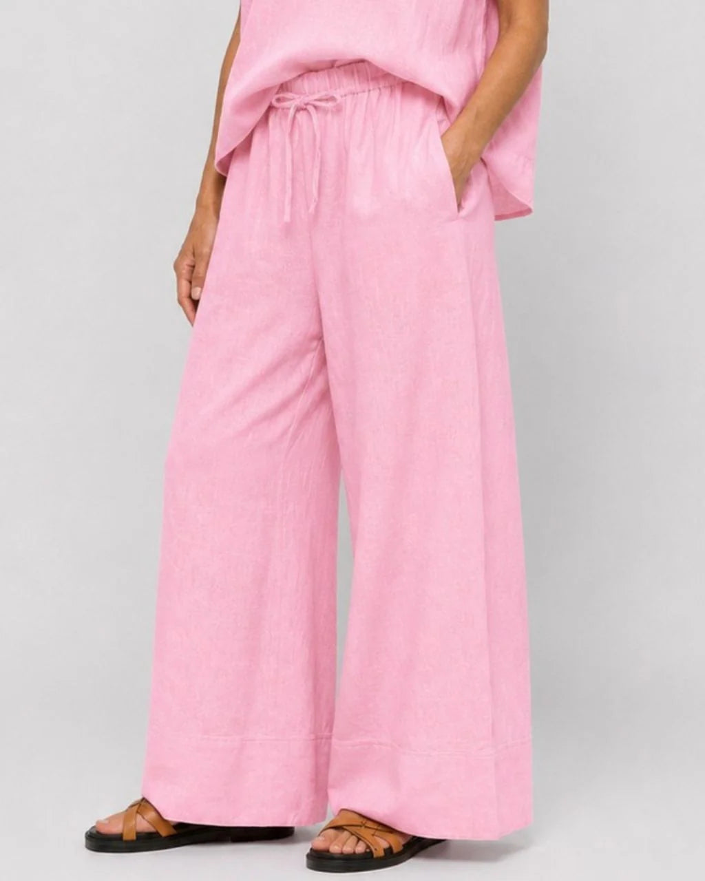 Linen blend pants