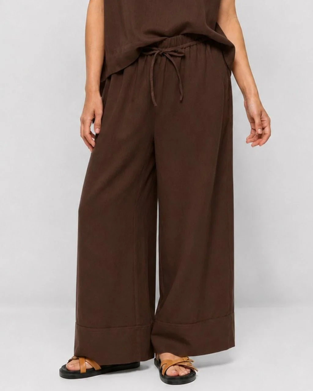 Linen blend pants