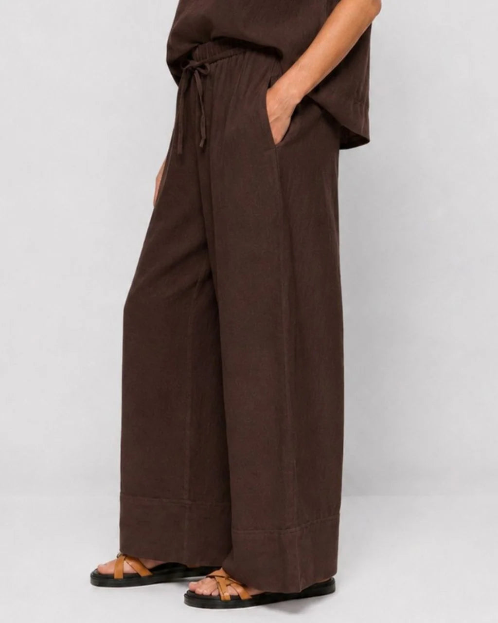 Linen blend pants
