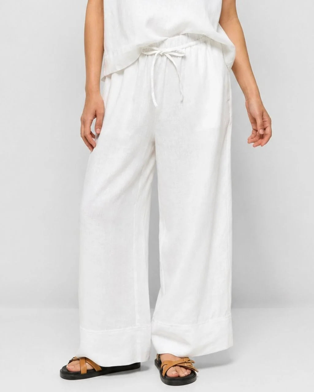 Linen blend pants