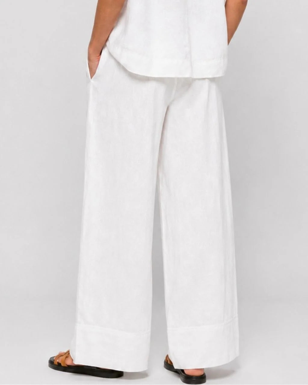Linen blend pants