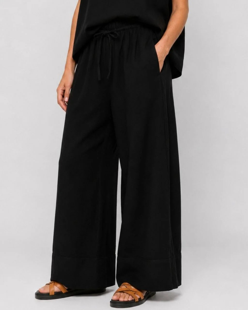 Linen blend pants
