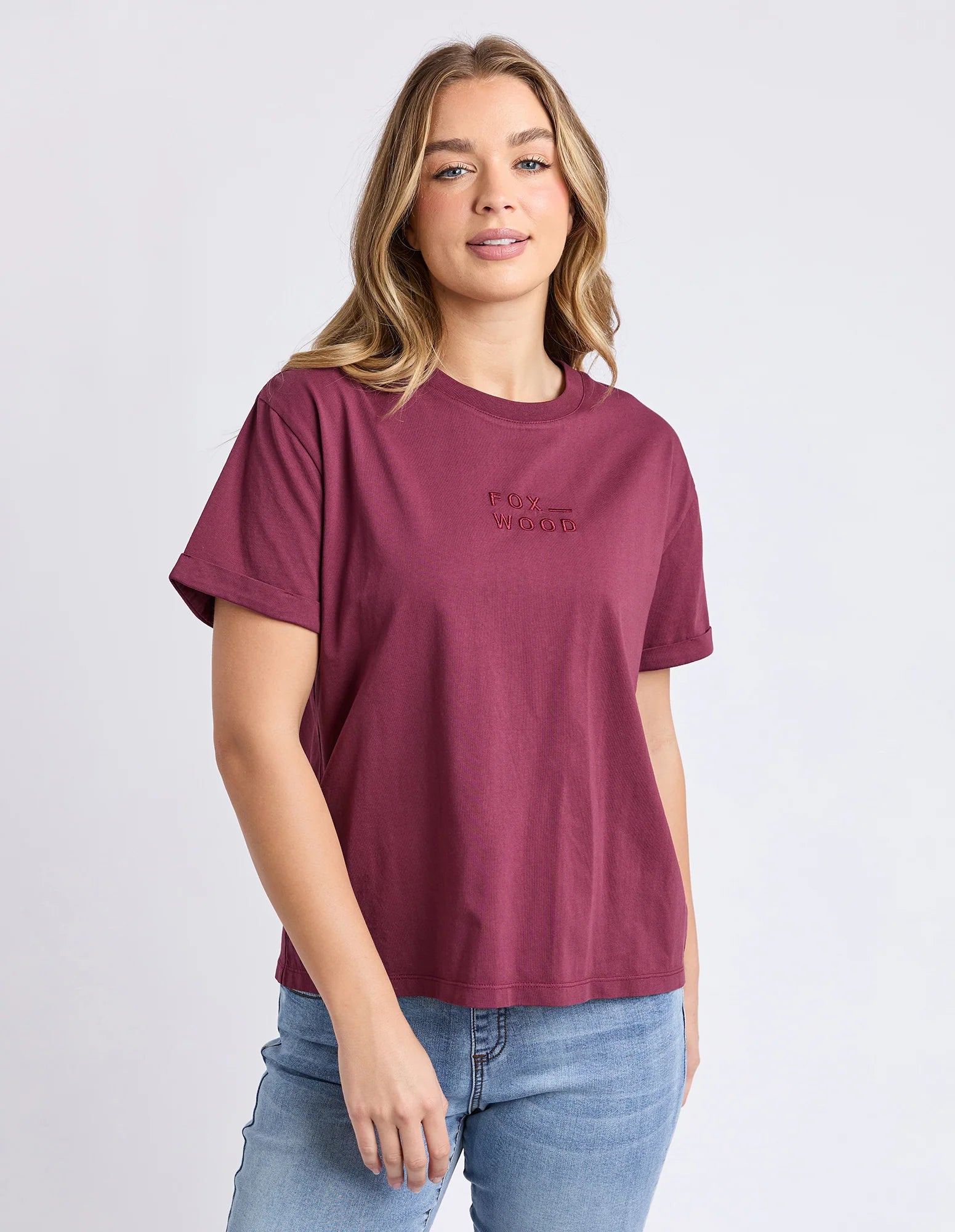 Huntleigh Oversized Tee Windsor Wine