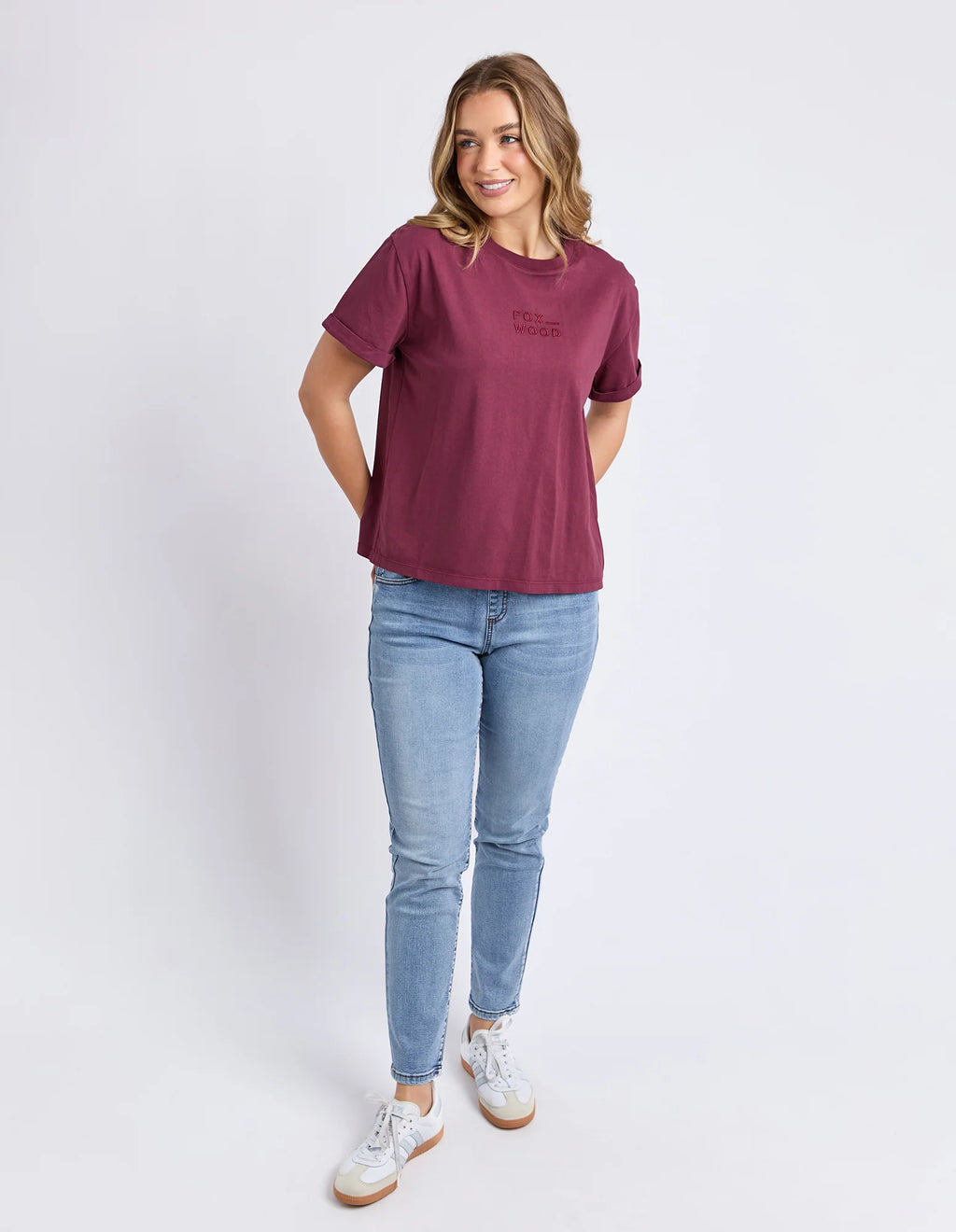 Huntleigh Oversized Tee Windsor Wine