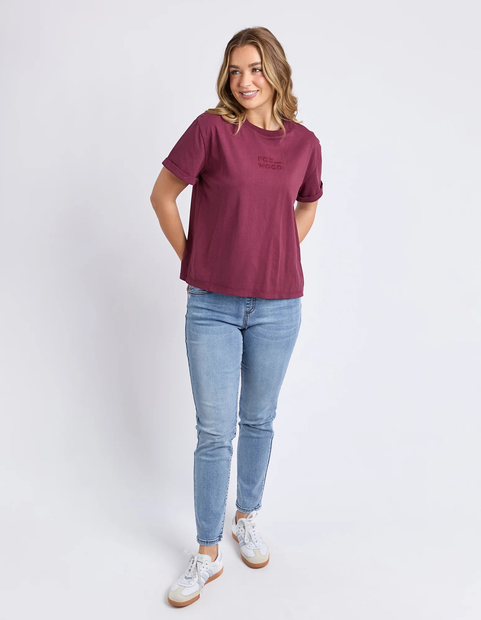 Huntleigh Oversized Tee Windsor Wine