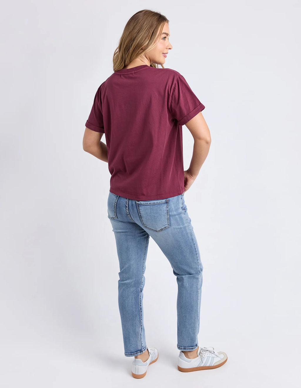 Huntleigh Oversized Tee Windsor Wine