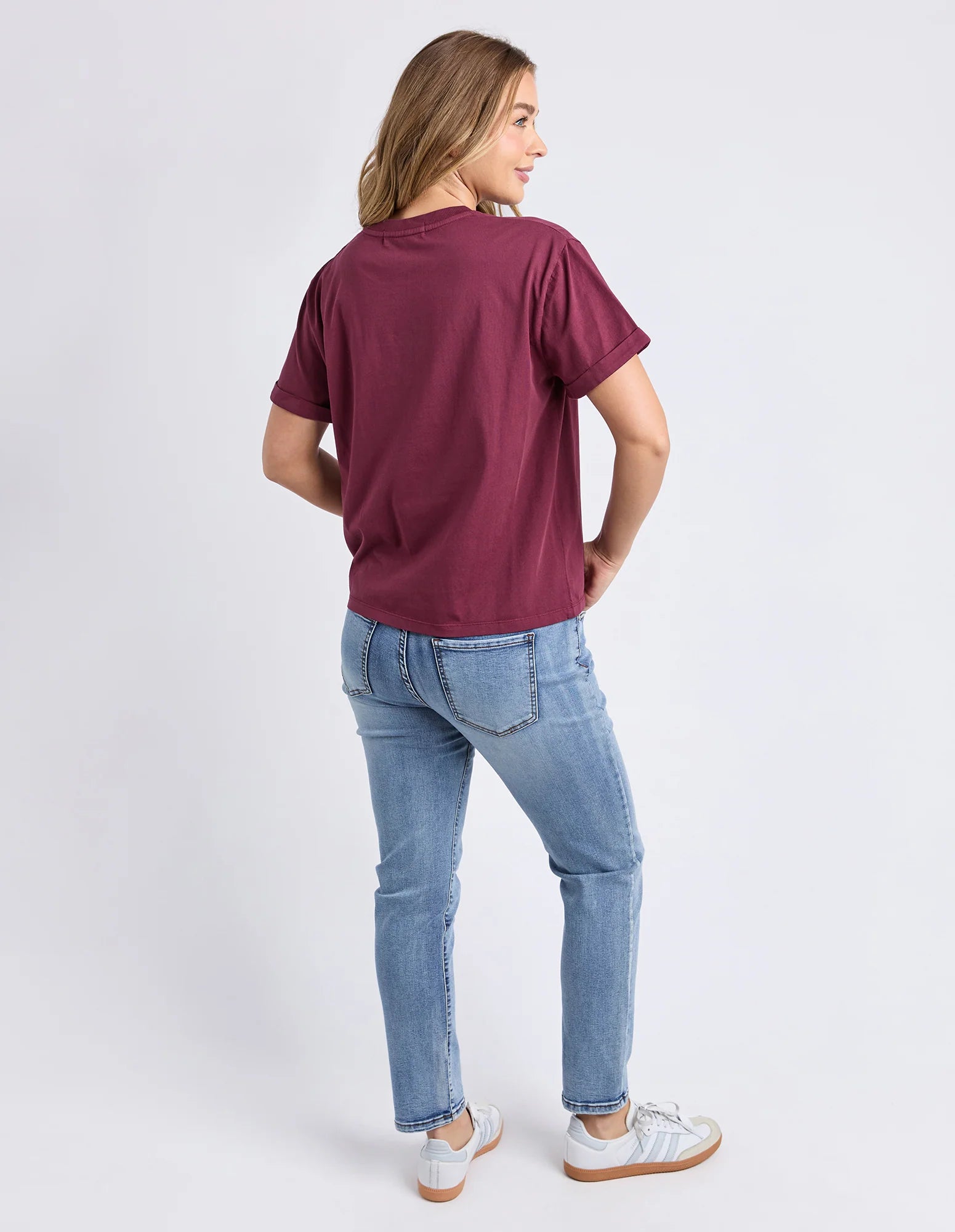 Huntleigh Oversized Tee Windsor Wine