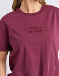 Huntleigh Oversized Tee Windsor Wine