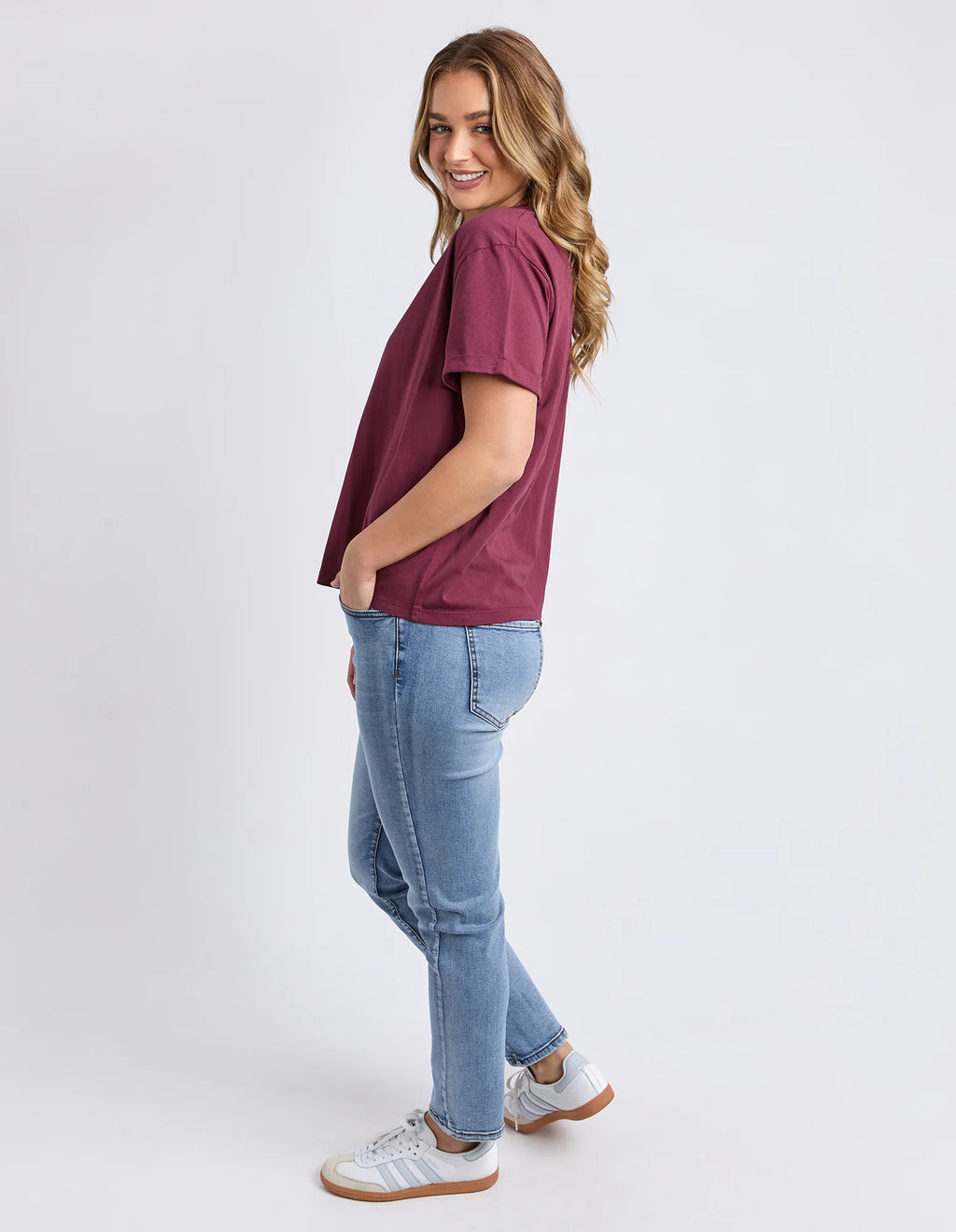 Huntleigh Oversized Tee Windsor Wine