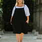 Rayon Pinafore -Black