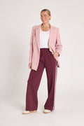 Noah wide pant - plum pink stripe
