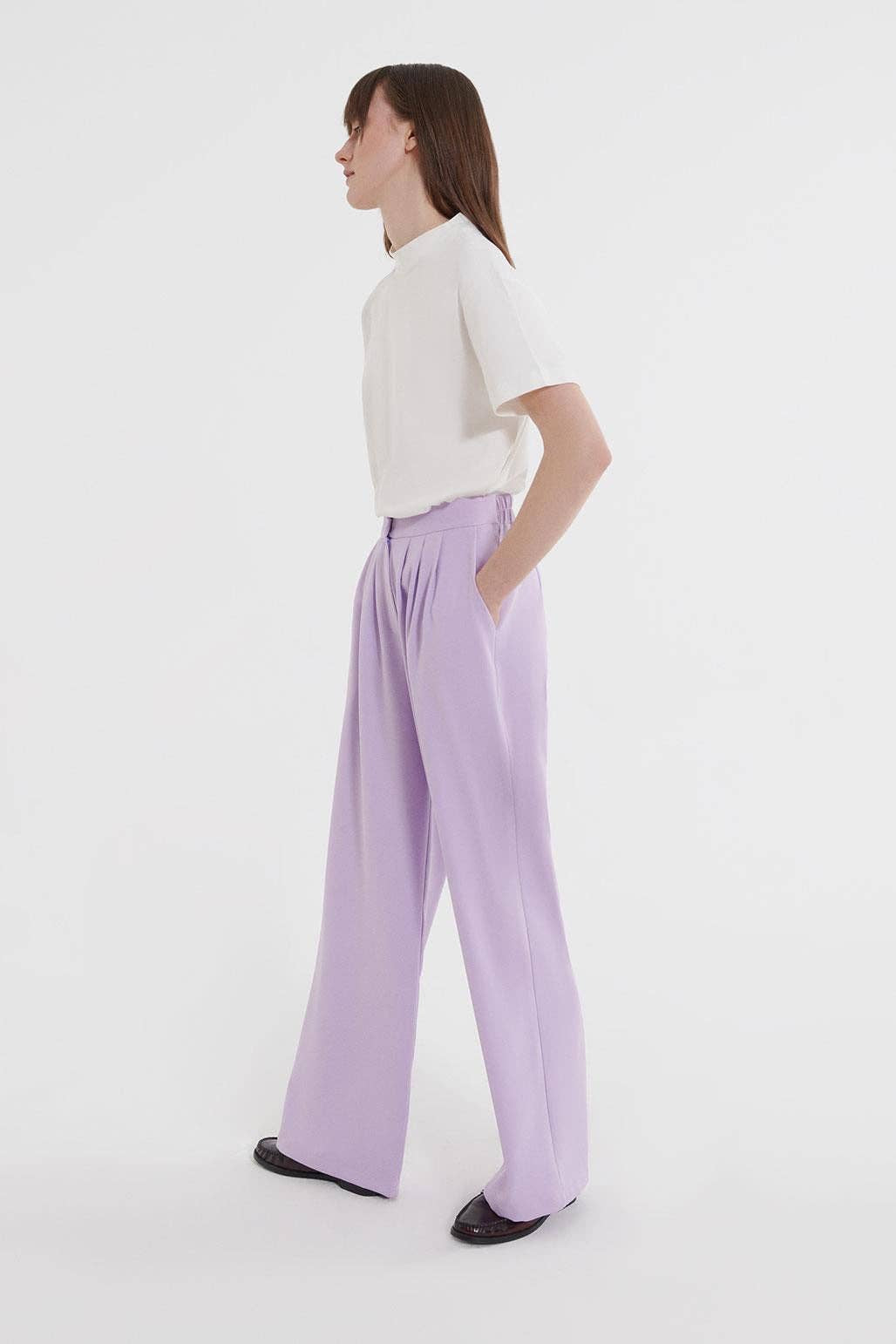 Pleated Palazzo Pants