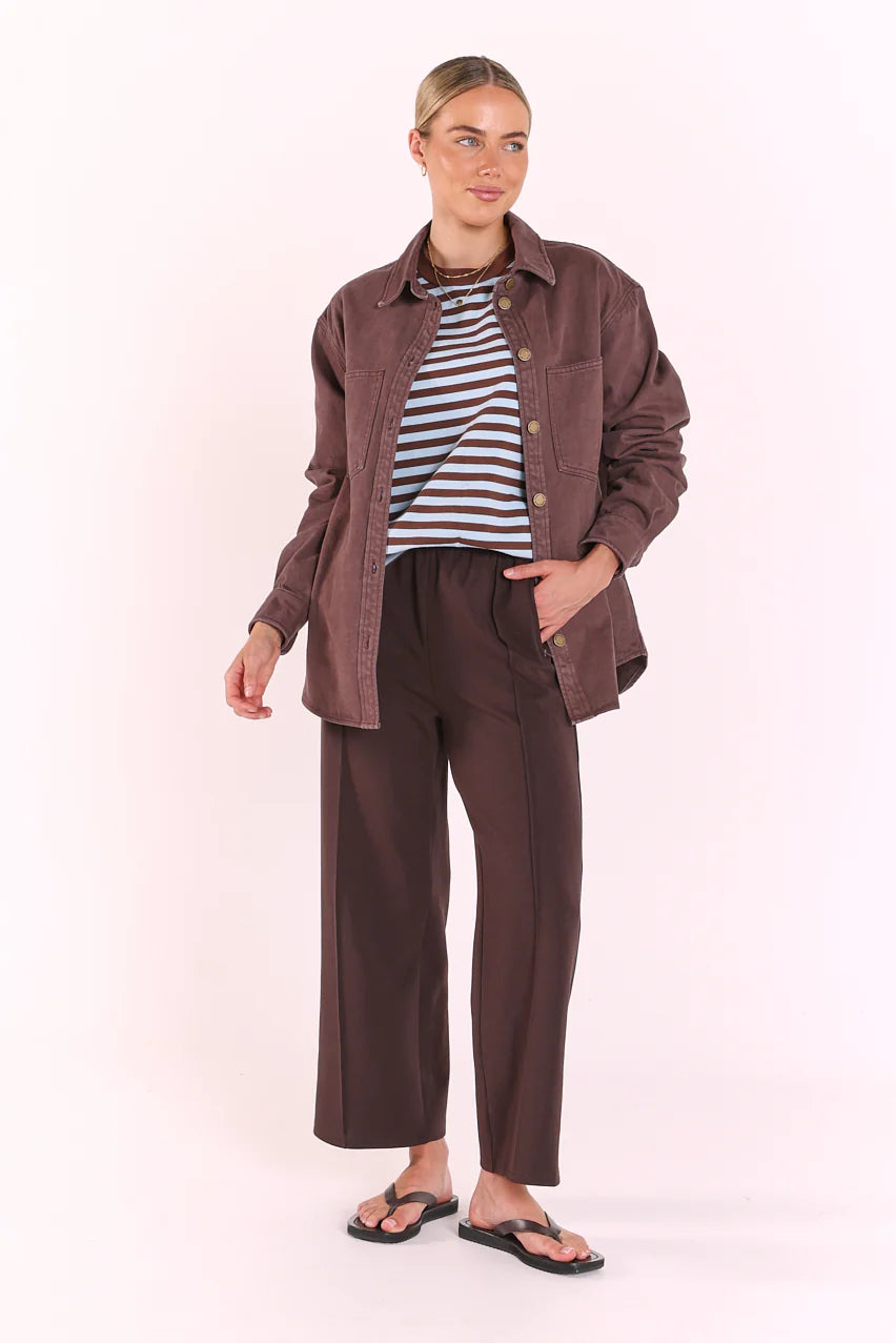 Lola Denim Jacket - chocolate