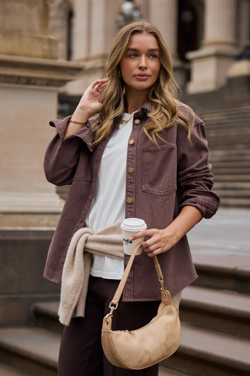 Lola Denim Jacket - chocolate