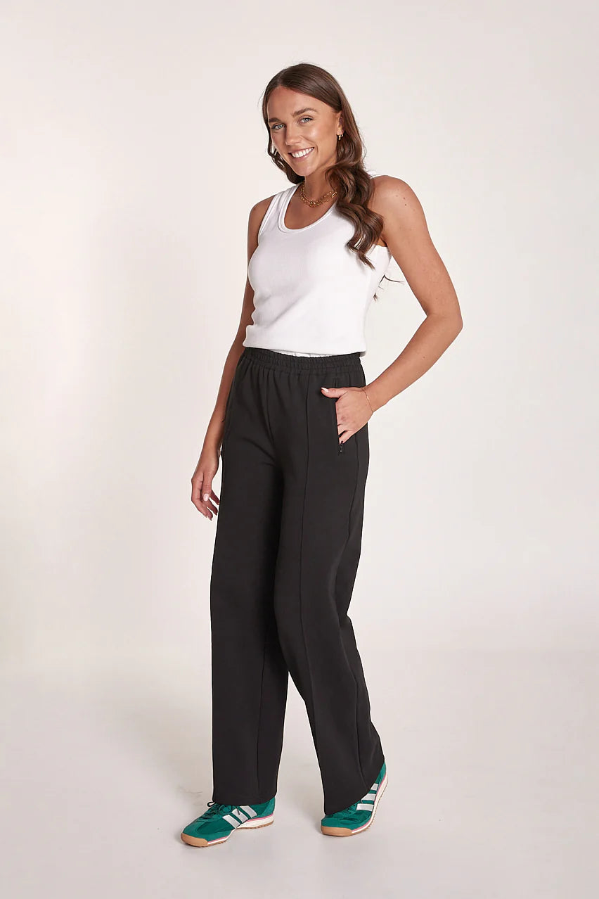 Noah wide pant - black