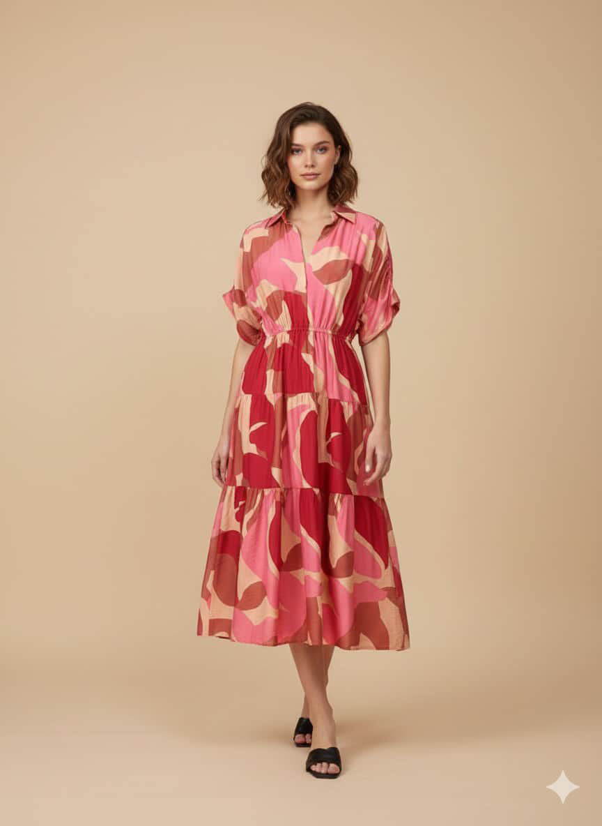 Watermelon waves dress