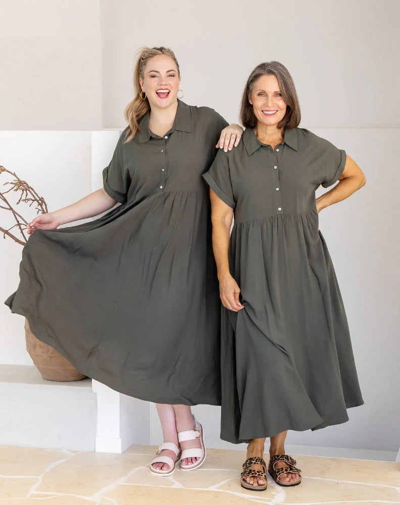 Elsie dress - khaki