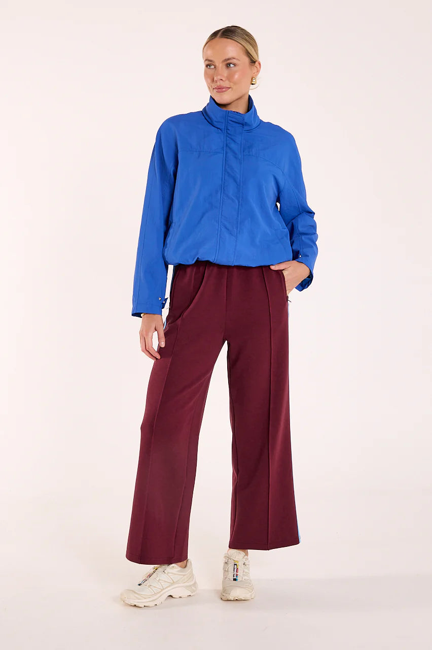 Noah Cropped Pant - Plum Blue Stripe