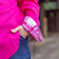 HOT PINK ORGANIC LINEN SHIRT WITH PRINTED GINGHAM CUFFS