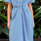 Coastal Knot Stripe Midi Dress