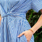 Coastal Knot Stripe Midi Dress