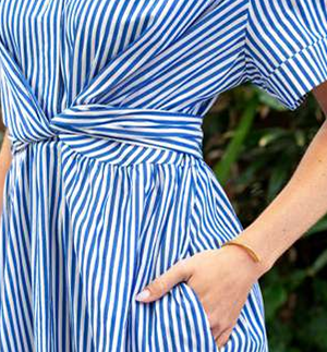 Coastal Knot Stripe Midi Dress
