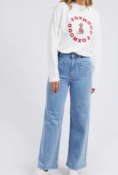 Sarah Wide Leg Jean Light Blue