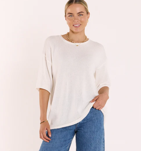 Indi Oversized Tee - White