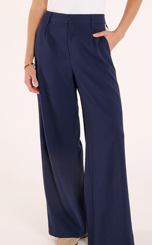 Andie Pant - Navy Cream Stripe