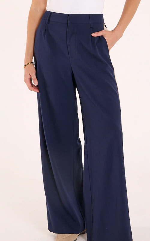 Andie Pant - Navy Cream Stripe