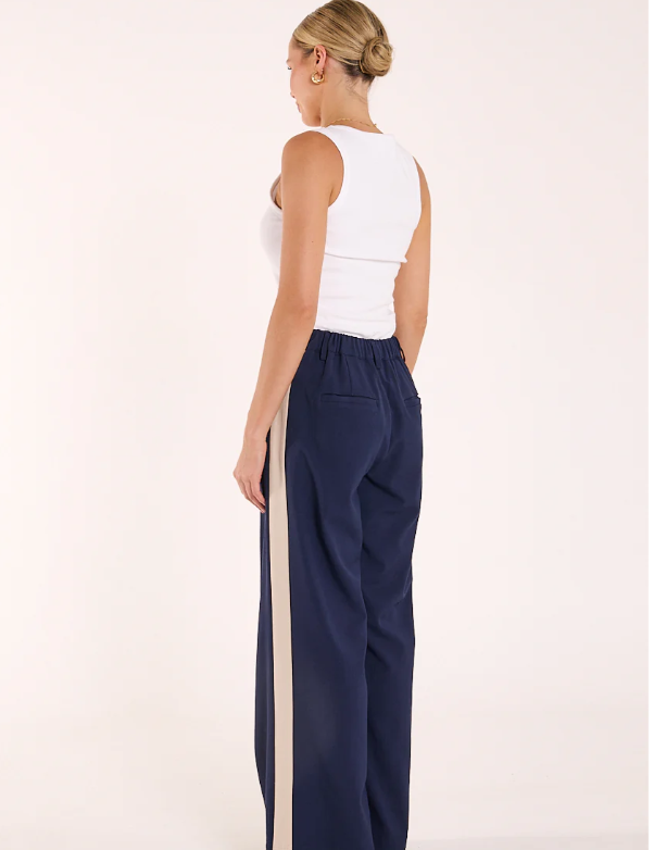 Andie Pant - Navy Cream Stripe