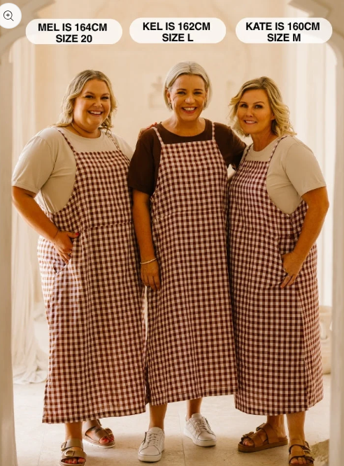Apron Dress - Chocolate Gingham