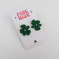 Maggie Statement Studs: Green / Pierced