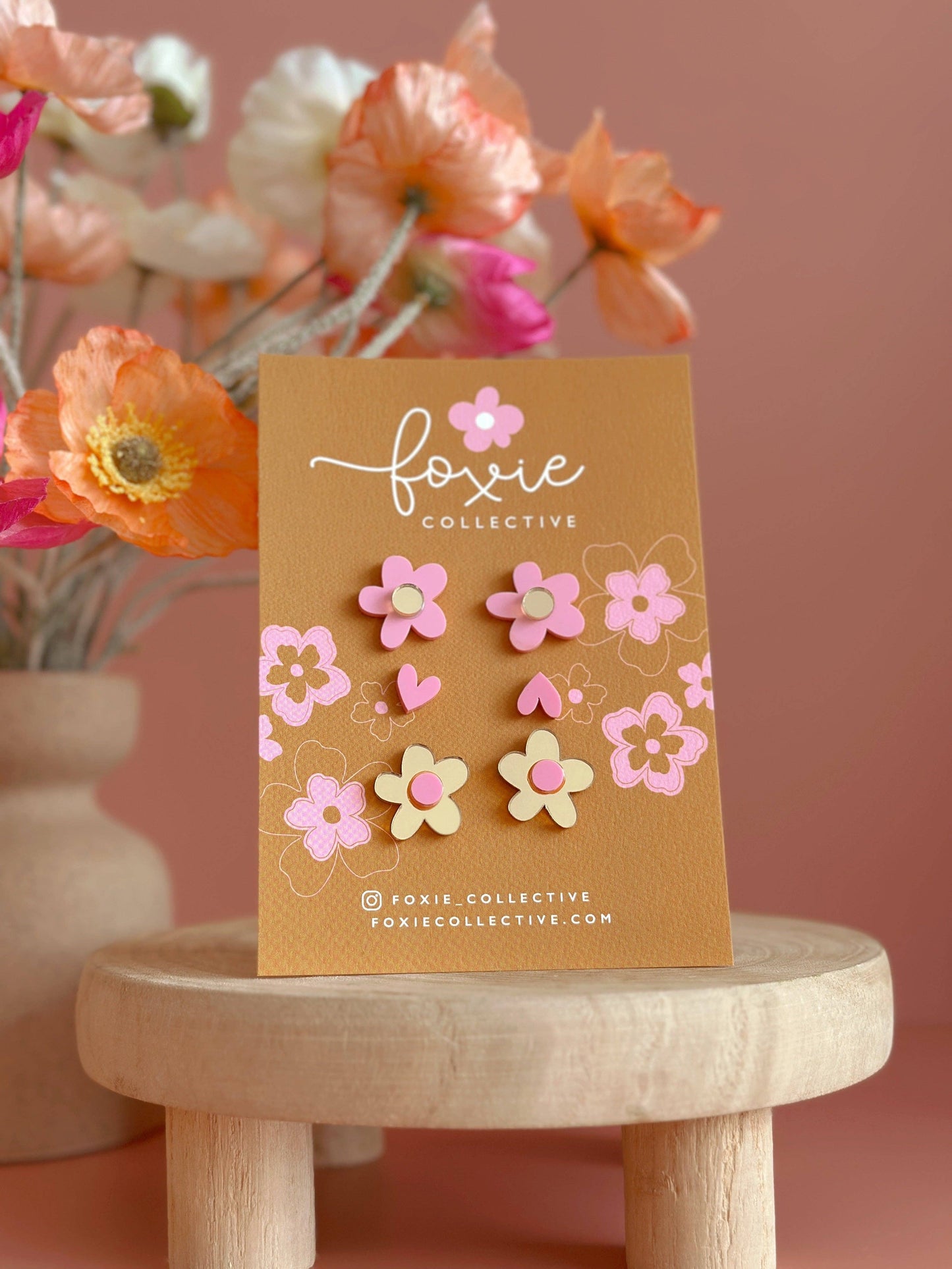 Stud Pack Trio | Pink + Gold |