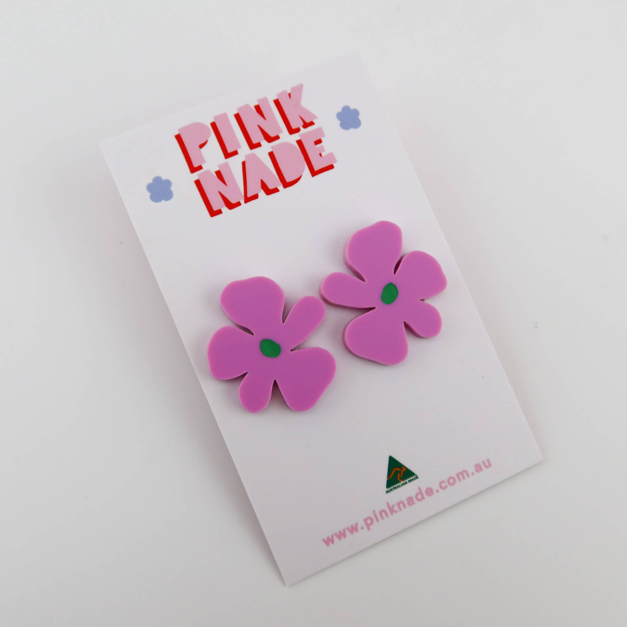 Maggie Statement Studs: Green / Pierced