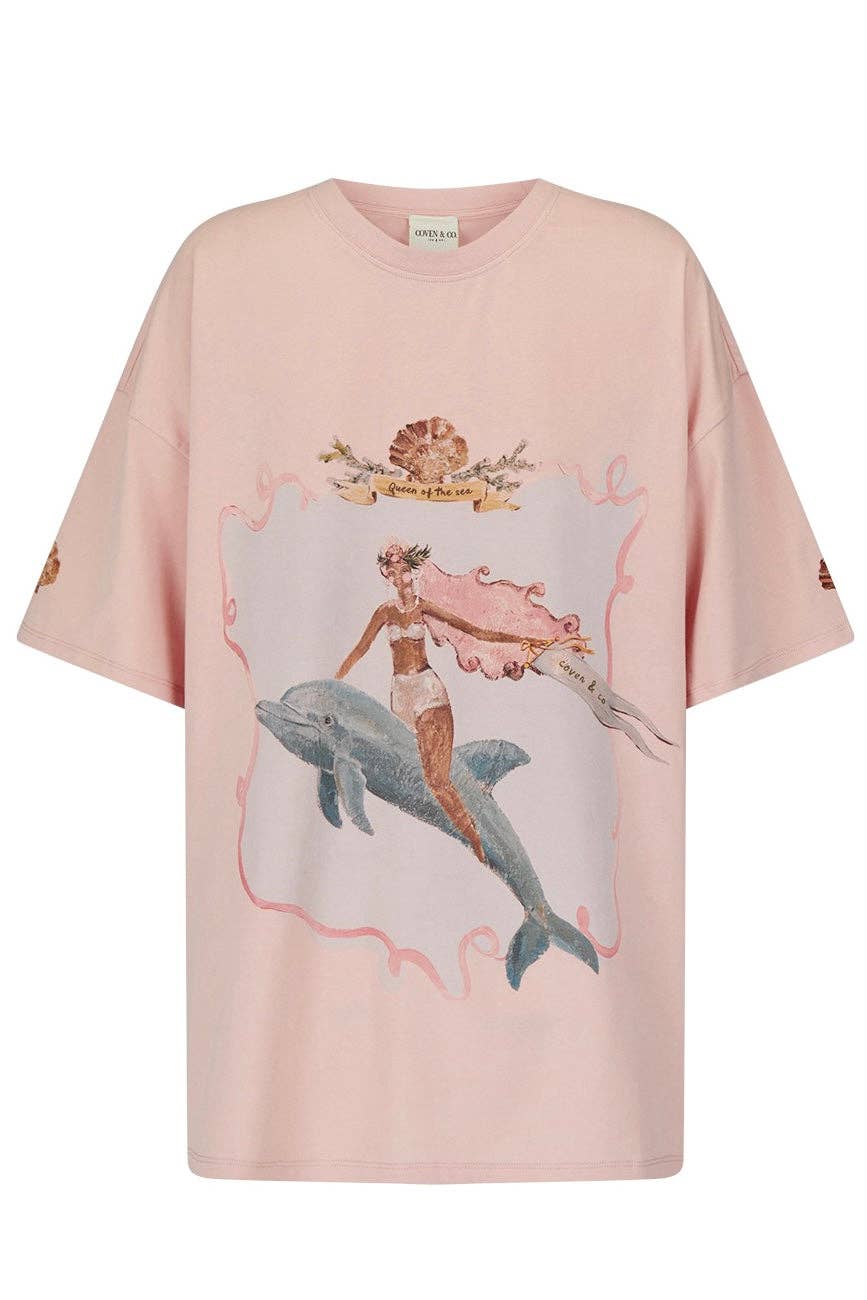 Queen of the Sea Tee - Soft Pink