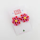 Pink Nade - Dahlia Flower Statement Stud: Pink