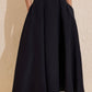 Flared Long Skirt Black: