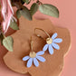 Foxie Collective - Jumbo Daisy Hoop Earrings | Periwinkle + Gold |