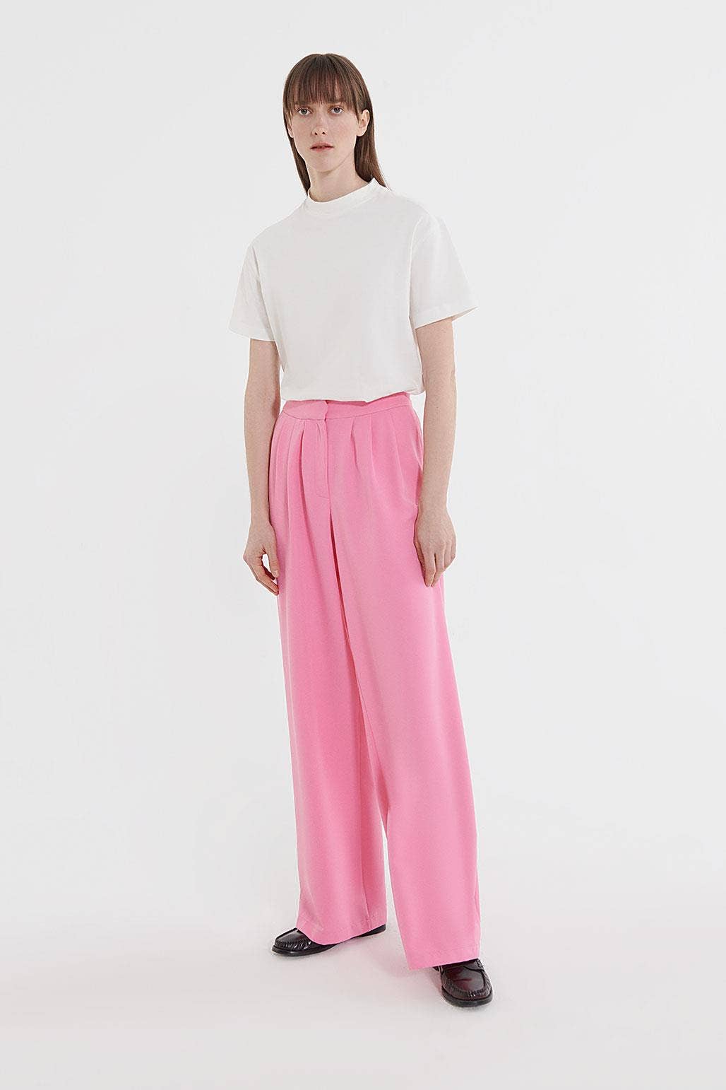 Pleated Palazzo Pants